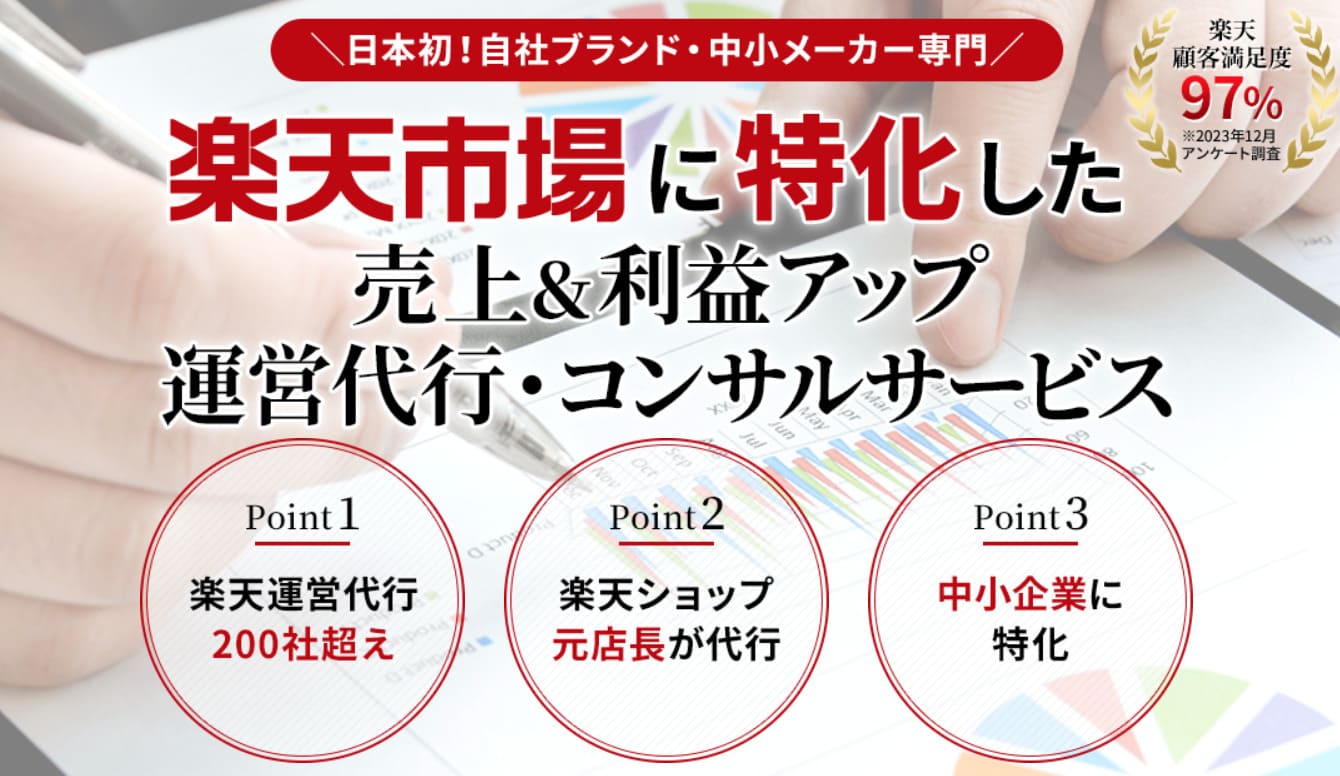 楽天市場に特化した売上&利益アップ運営代行・コンサルサービス 特集ページはこちら